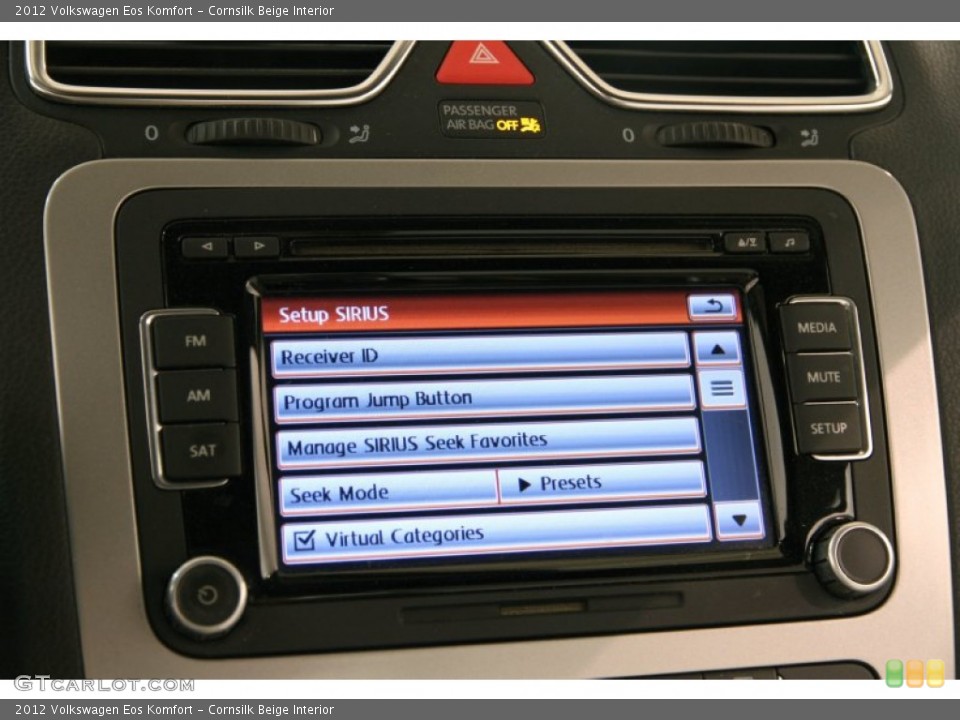 Cornsilk Beige Interior Controls for the 2012 Volkswagen Eos Komfort #94738687