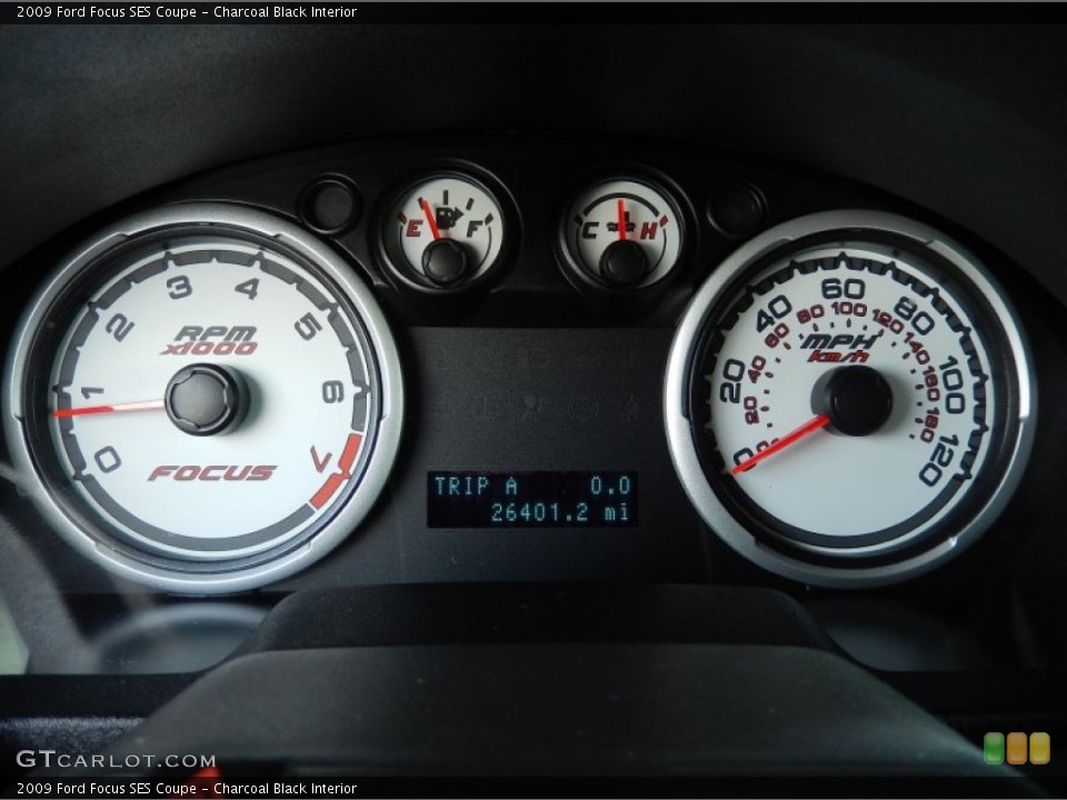 Charcoal Black Interior Gauges for the 2009 Ford Focus SES Coupe #94739359