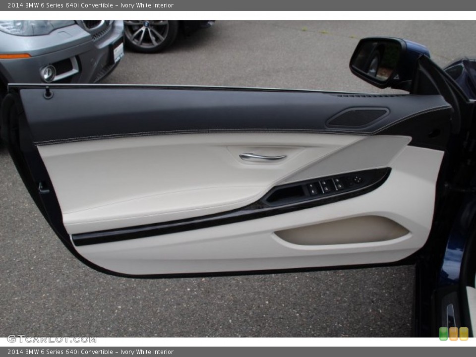 Ivory White Interior Door Panel for the 2014 BMW 6 Series 640i Convertible #94739710