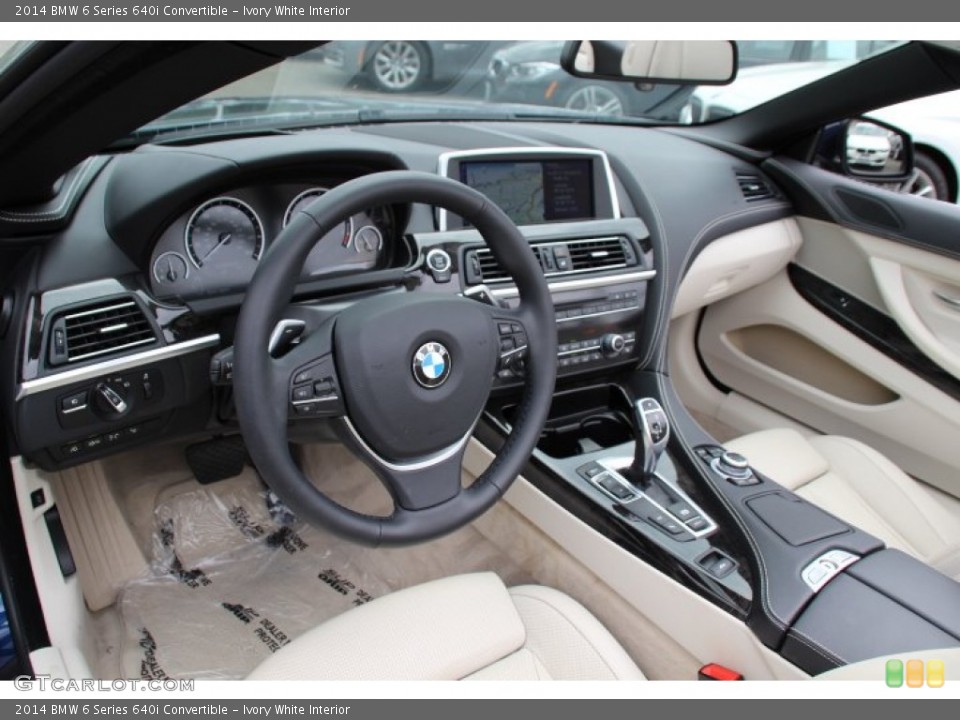 Ivory White Interior Photo for the 2014 BMW 6 Series 640i Convertible #94739750