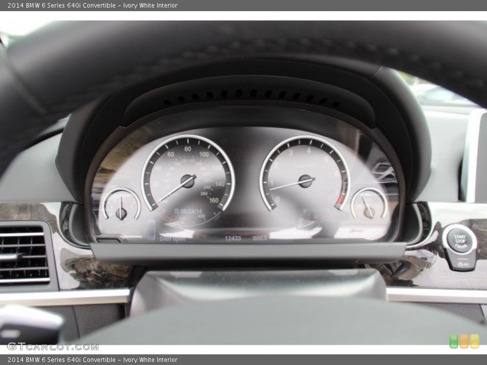 Ivory White Interior Gauges for the 2014 BMW 6 Series 640i Convertible #94739962