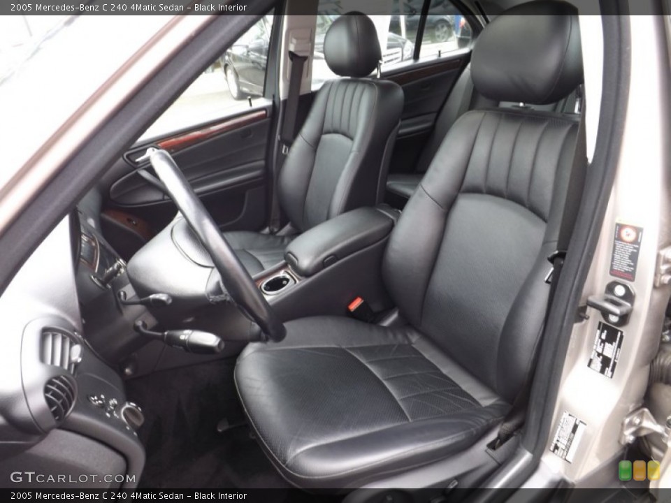 Black Interior Front Seat for the 2005 Mercedes-Benz C 240 4Matic Sedan #94743202