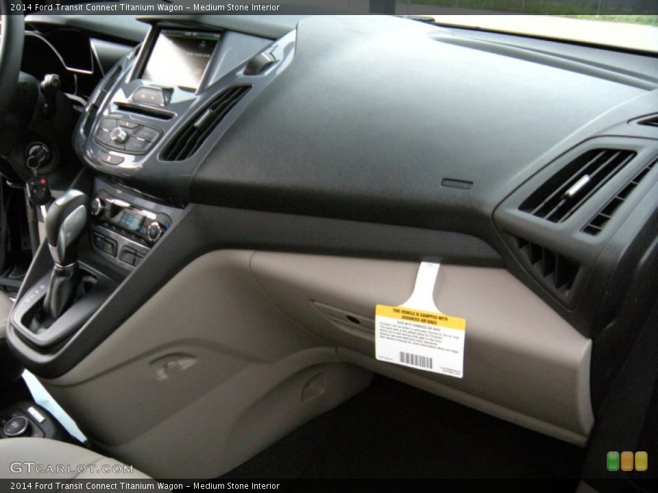 Medium Stone Interior Dashboard for the 2014 Ford Transit Connect Titanium Wagon #94748362