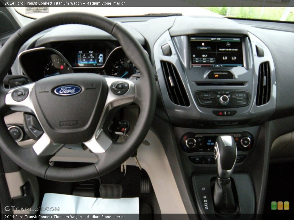 Medium Stone Interior Dashboard for the 2014 Ford Transit Connect Titanium Wagon #94748536