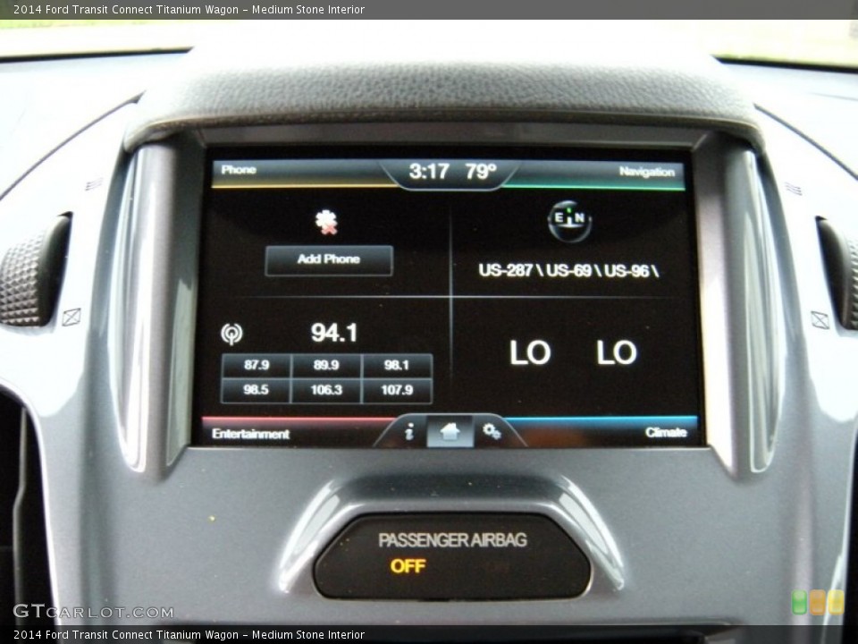 Medium Stone Interior Controls for the 2014 Ford Transit Connect Titanium Wagon #94748587
