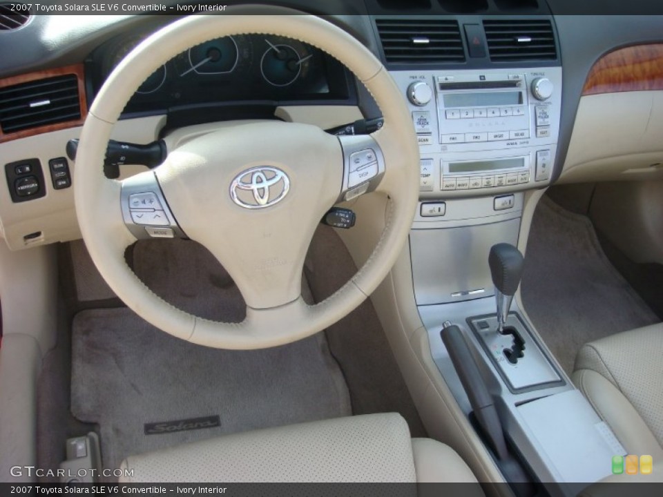 Ivory Interior Dashboard for the 2007 Toyota Solara SLE V6 Convertible #94754797