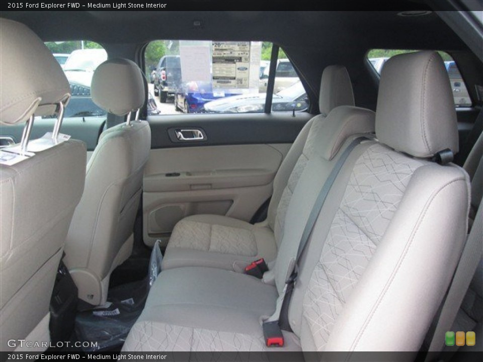 Medium Light Stone Interior Rear Seat for the 2015 Ford Explorer FWD #94758733