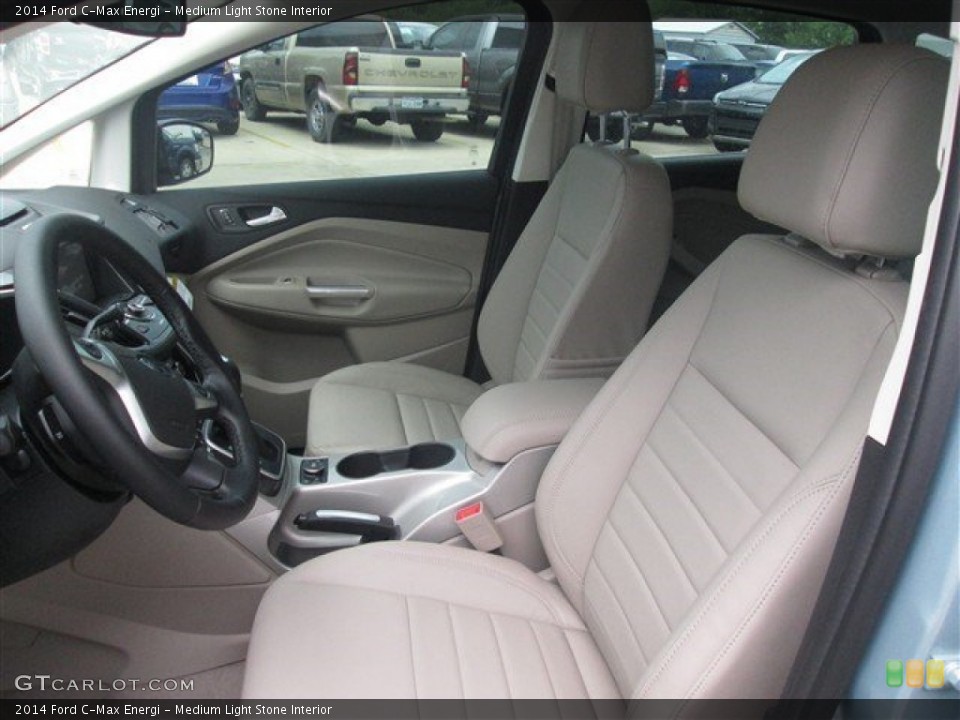 Medium Light Stone Interior Front Seat for the 2014 Ford C-Max Energi #94760802