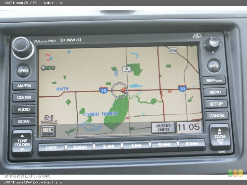 Ivory Interior Navigation for the 2007 Honda CR-V EX-L #94764903