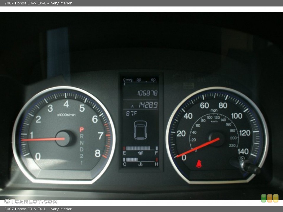 Ivory Interior Gauges for the 2007 Honda CR-V EX-L #94765053
