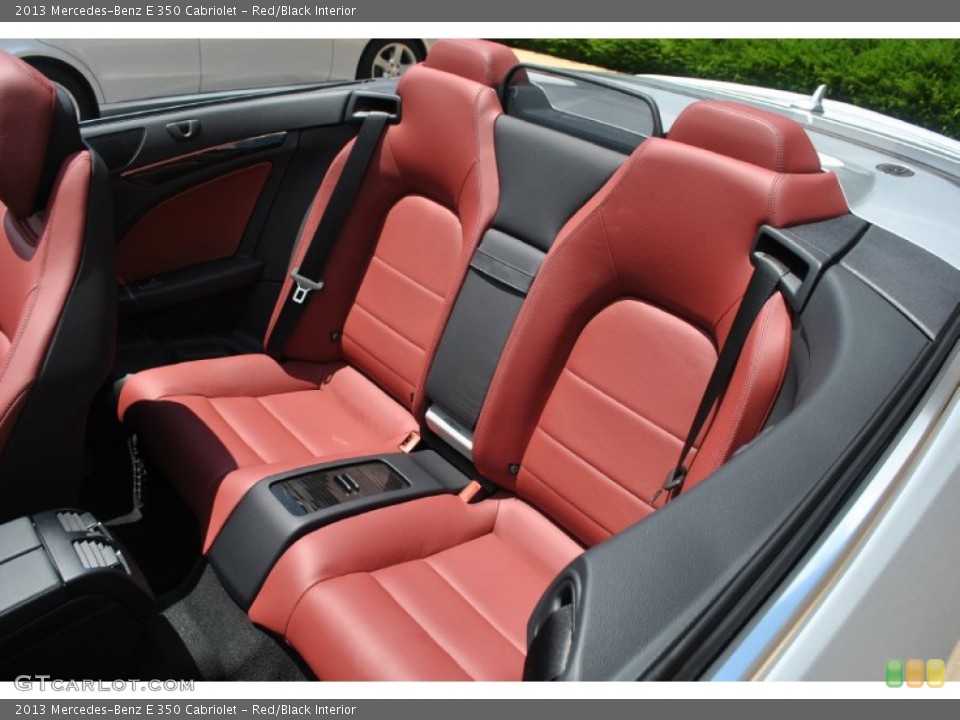 Red/Black Interior Rear Seat for the 2013 Mercedes-Benz E 350 Cabriolet #94767814