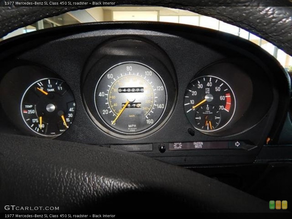 Black Interior Gauges for the 1977 Mercedes-Benz SL Class 450 SL roadster #94773468