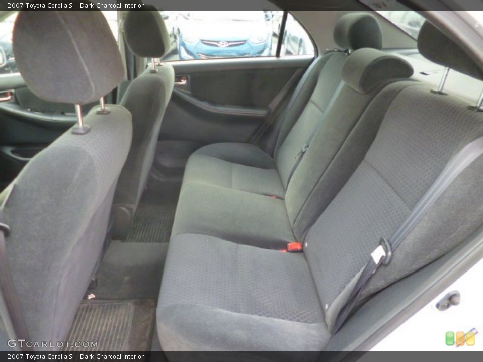 Dark Charcoal Interior Rear Seat for the 2007 Toyota Corolla S #94779831