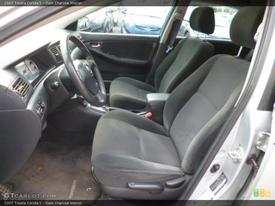 Dark Charcoal Interior Front Seat for the 2007 Toyota Corolla S #94779897