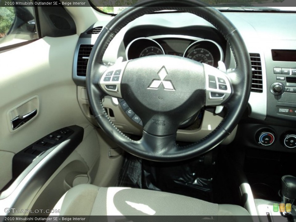 Beige Interior Steering Wheel for the 2010 Mitsubishi Outlander SE #94781382