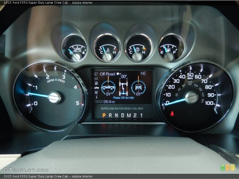Adobe Interior Gauges for the 2015 Ford F350 Super Duty Lariat Crew Cab #94791755