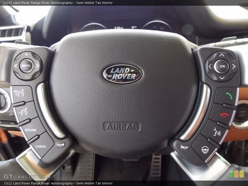 Semi Aniline Tan Interior Controls for the 2012 Land Rover Range Rover Autobiography #94791969
