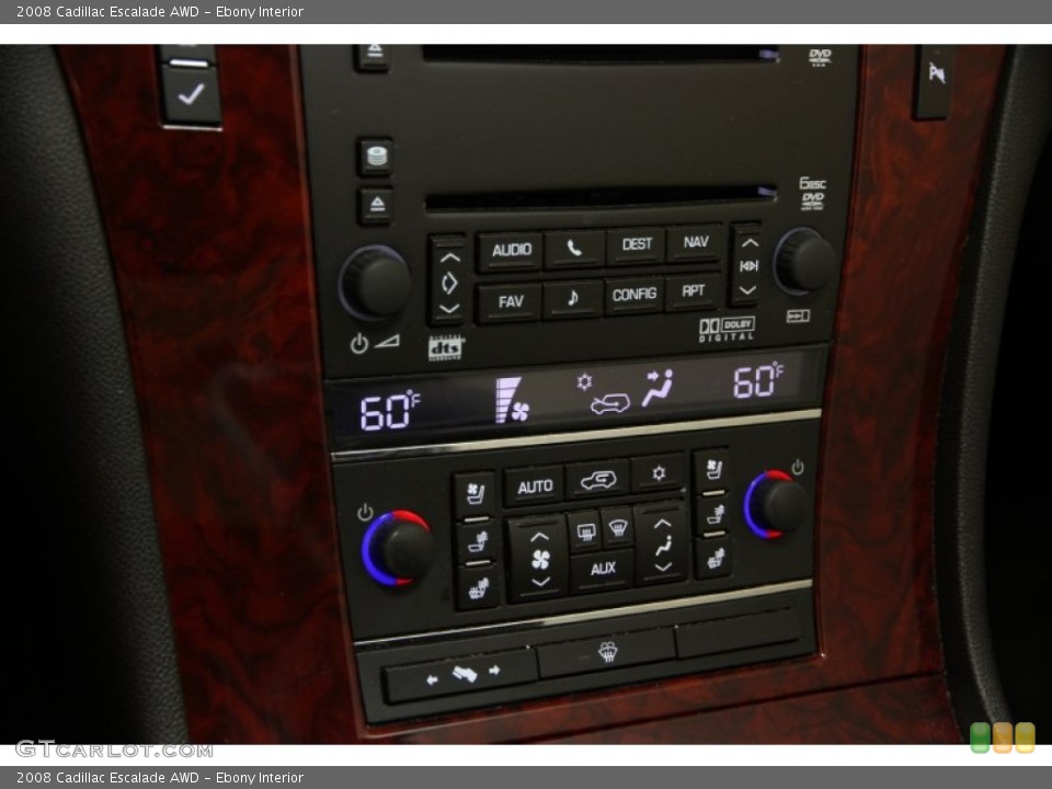 Ebony Interior Controls for the 2008 Cadillac Escalade AWD #94796292
