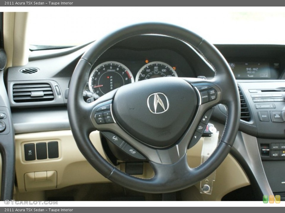 Taupe Interior Steering Wheel for the 2011 Acura TSX Sedan #94797792