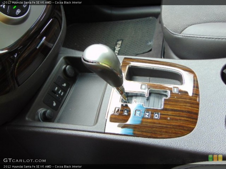Cocoa Black Interior Transmission for the 2012 Hyundai Santa Fe SE V6 AWD #94799856