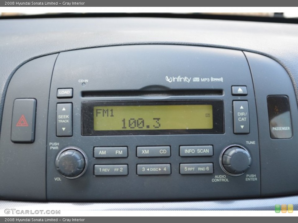 Gray Interior Audio System for the 2008 Hyundai Sonata Limited #94799991