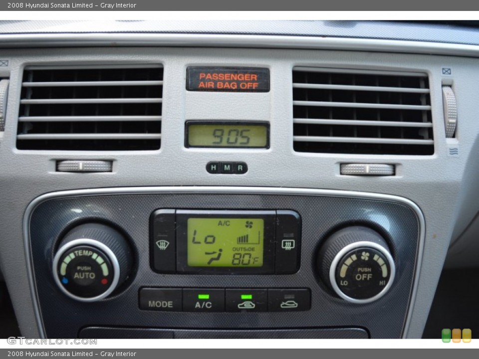Gray Interior Controls for the 2008 Hyundai Sonata Limited #94800009