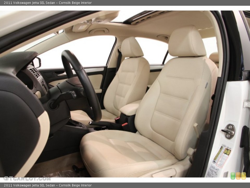 Cornsilk Beige Interior Front Seat for the 2011 Volkswagen Jetta SEL Sedan #94802087