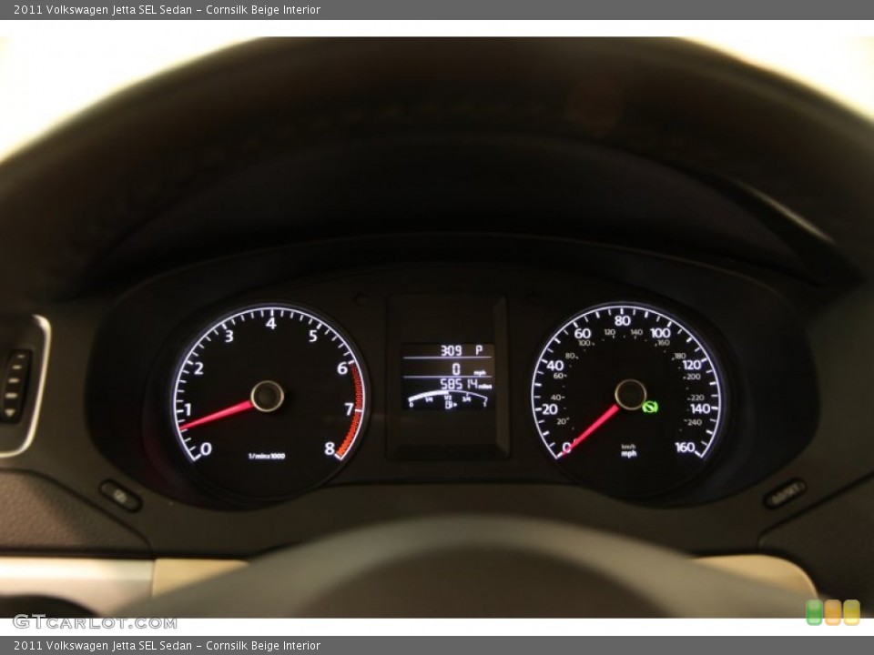 Cornsilk Beige Interior Gauges for the 2011 Volkswagen Jetta SEL Sedan #94802124