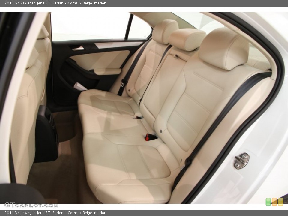 Cornsilk Beige Interior Rear Seat for the 2011 Volkswagen Jetta SEL Sedan #94802277