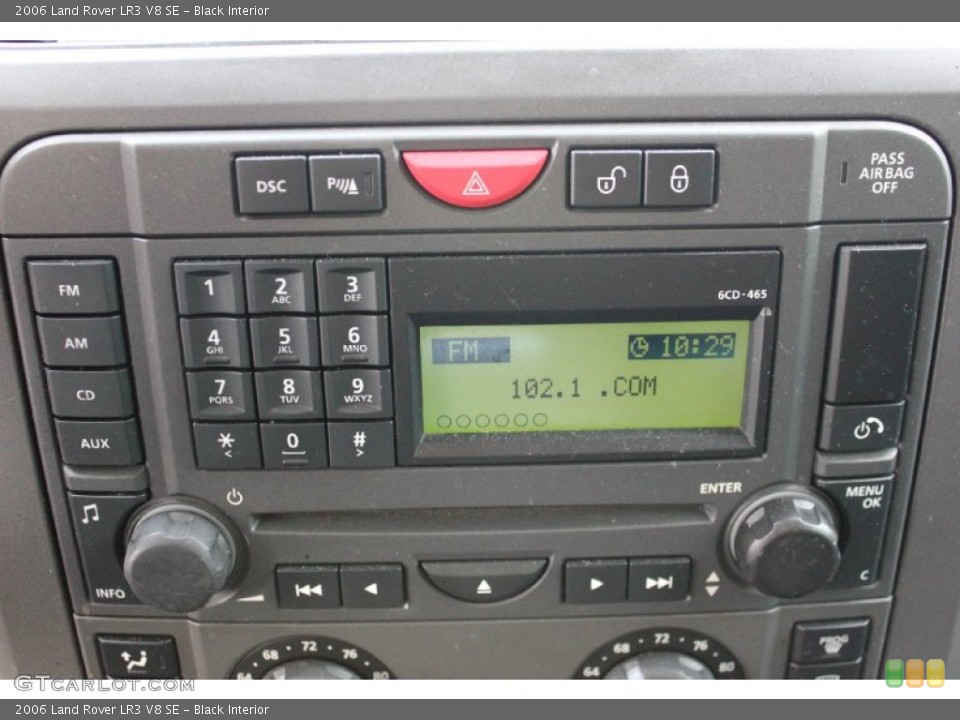 Black Interior Controls for the 2006 Land Rover LR3 V8 SE #94804746