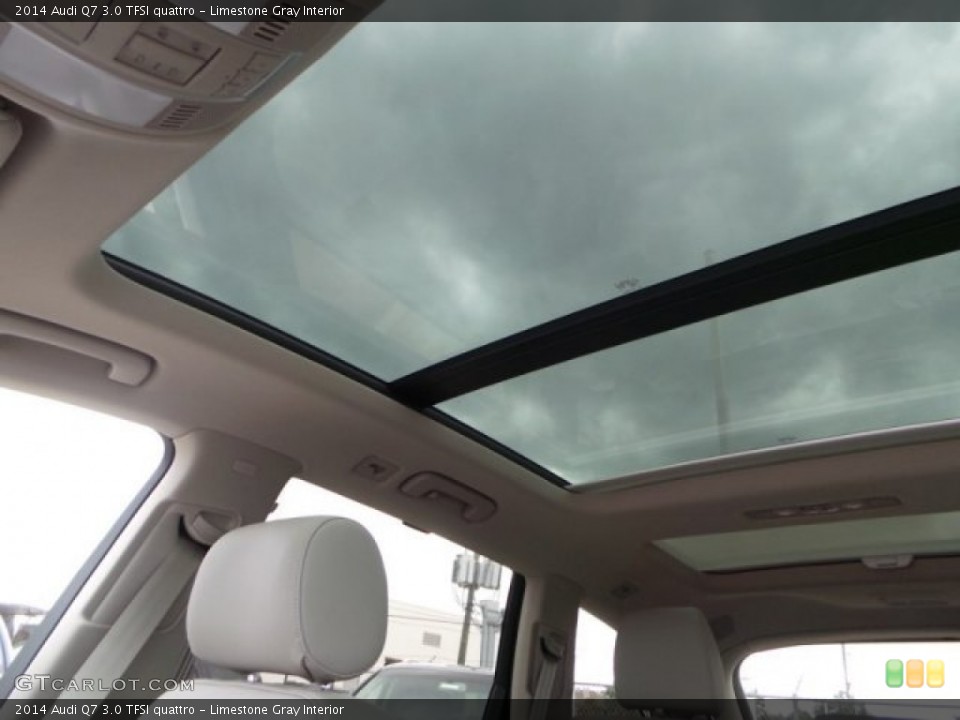 Limestone Gray Interior Sunroof for the 2014 Audi Q7 3.0 TFSI quattro #94805223