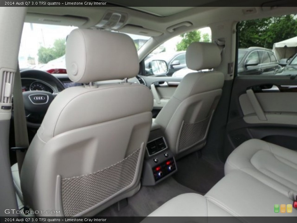 Limestone Gray Interior Rear Seat for the 2014 Audi Q7 3.0 TFSI quattro #94805295