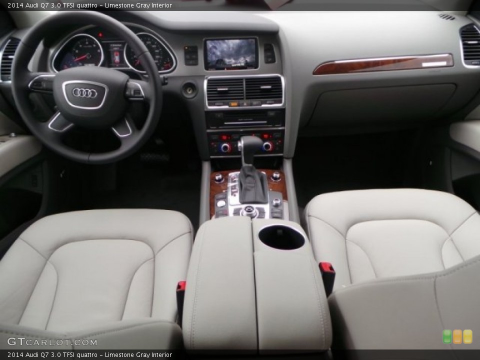 Limestone Gray Interior Dashboard for the 2014 Audi Q7 3.0 TFSI quattro #94805313