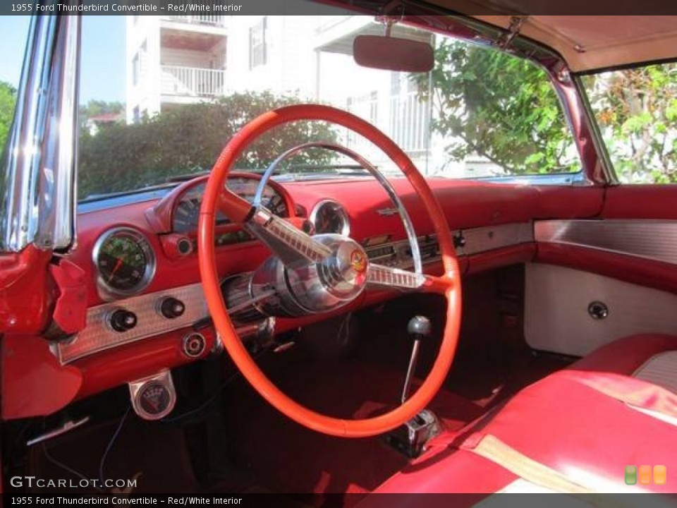Red/White 1955 Ford Thunderbird Interiors