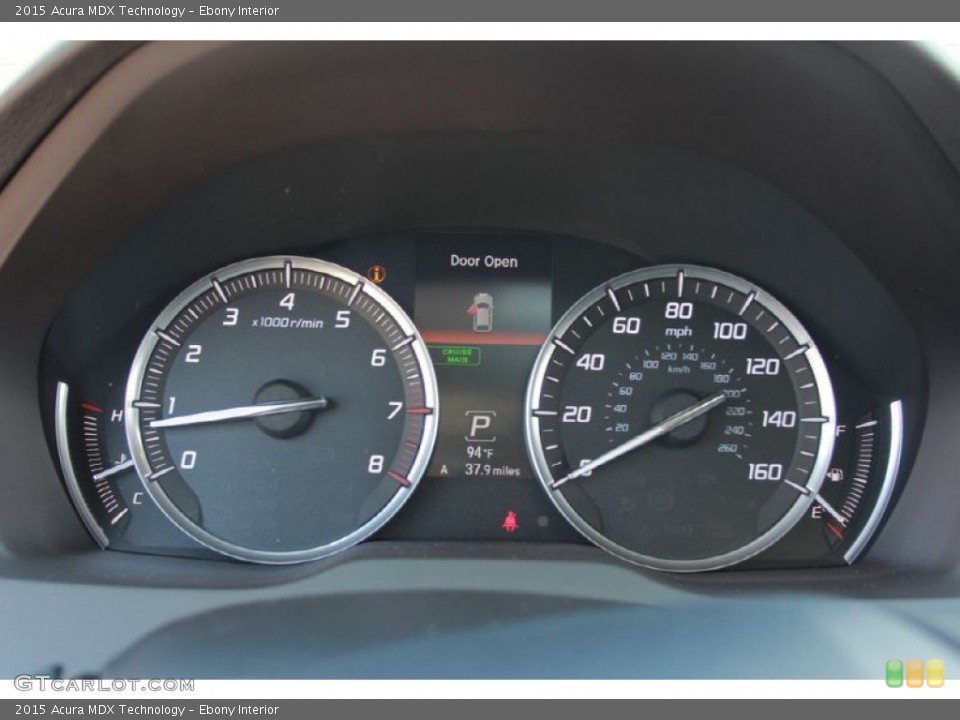 Ebony Interior Gauges for the 2015 Acura MDX Technology #94828067