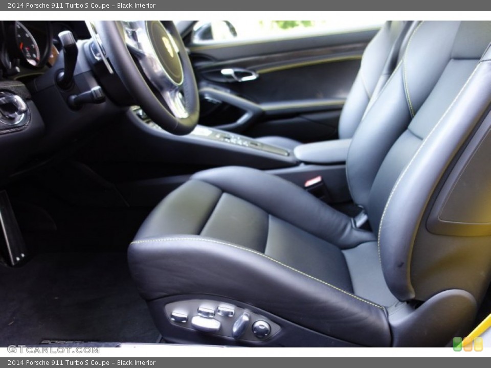 Black Interior Front Seat for the 2014 Porsche 911 Turbo S Coupe #94834598