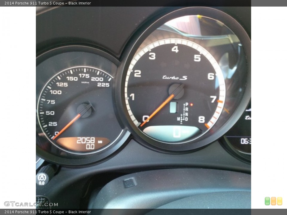 Black Interior Gauges for the 2014 Porsche 911 Turbo S Coupe #94834823