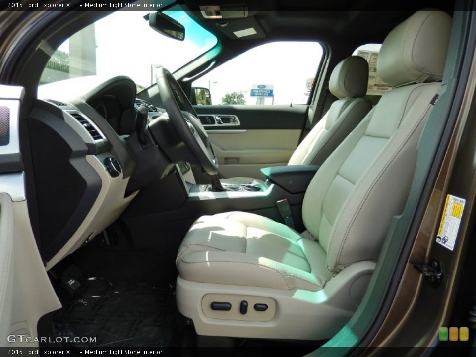 Medium Light Stone Interior Front Seat for the 2015 Ford Explorer XLT #94842722