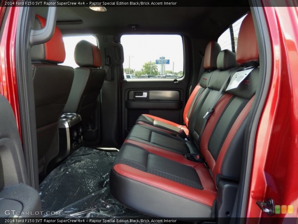 Raptor Special Edition Black/Brick Accent Interior Rear Seat for the 2014 Ford F150 SVT Raptor SuperCrew 4x4 #94845401