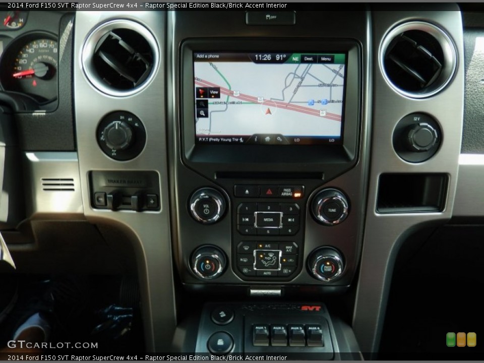 Raptor Special Edition Black/Brick Accent Interior Controls for the 2014 Ford F150 SVT Raptor SuperCrew 4x4 #94845491