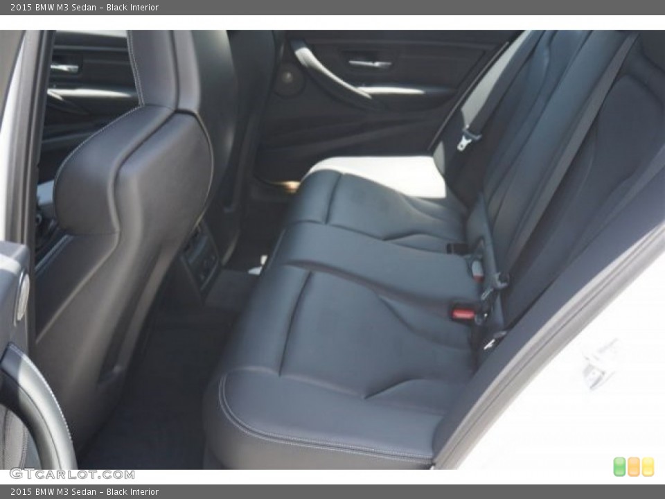 Black Interior Rear Seat for the 2015 BMW M3 Sedan #94845677