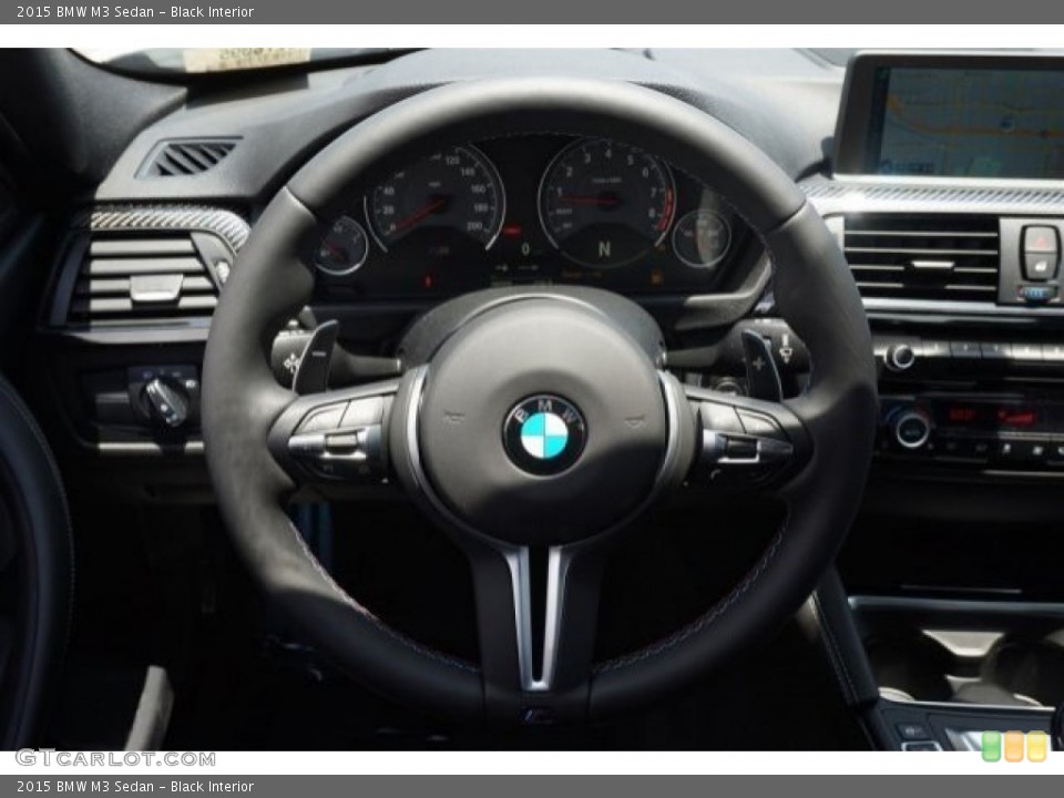 Black Interior Steering Wheel for the 2015 BMW M3 Sedan #94845740
