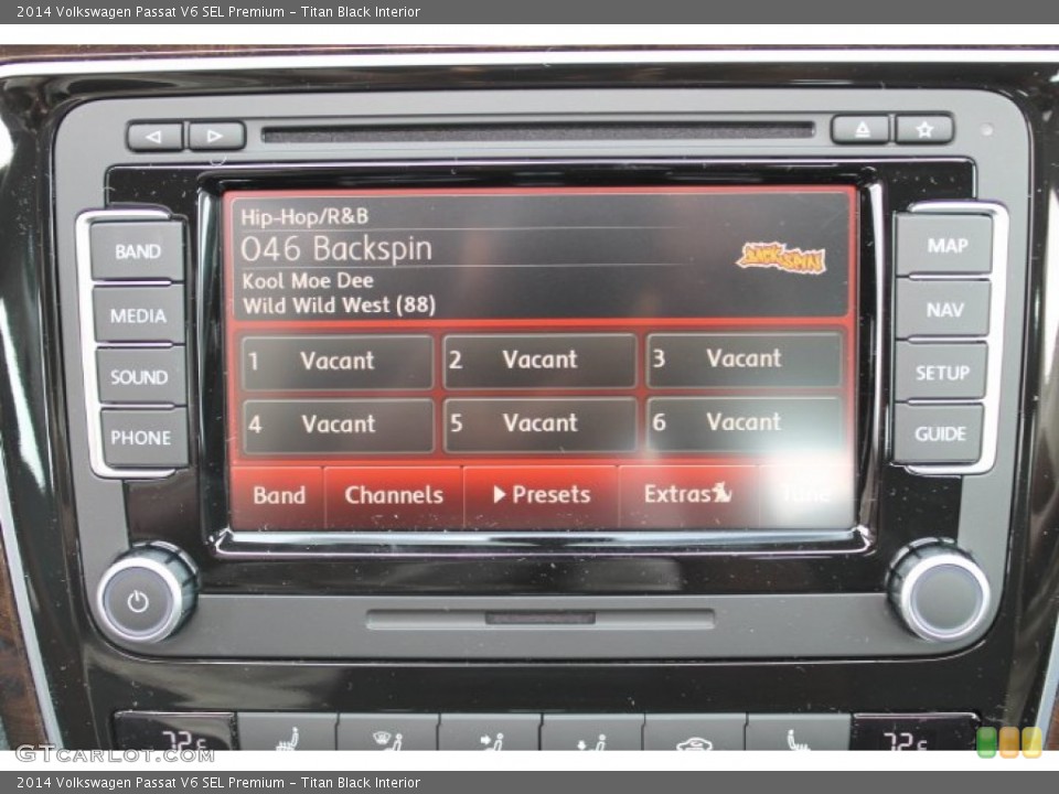 Titan Black Interior Controls for the 2014 Volkswagen Passat V6 SEL Premium #94846799
