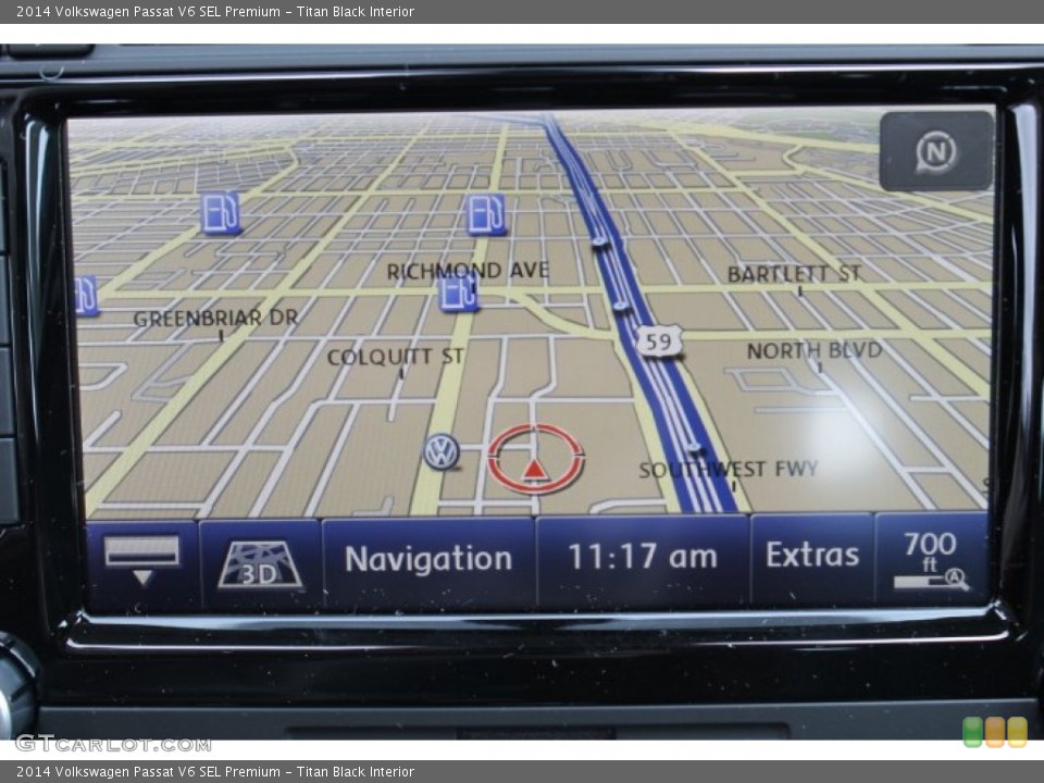 Titan Black Interior Navigation for the 2014 Volkswagen Passat V6 SEL Premium #94846868