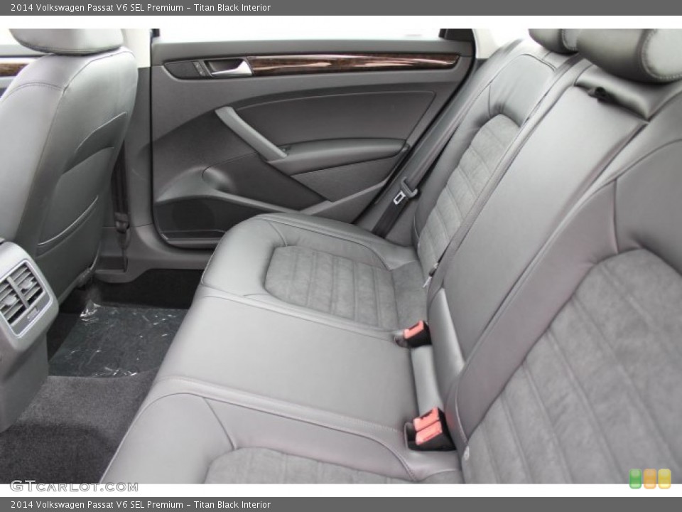 Titan Black Interior Rear Seat for the 2014 Volkswagen Passat V6 SEL Premium #94846943