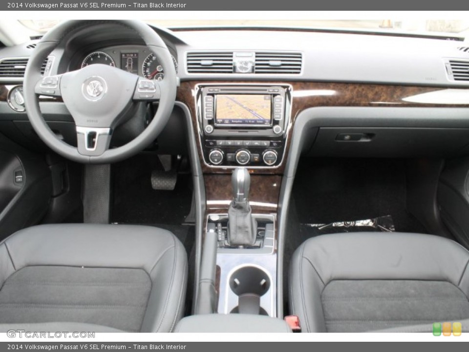 Titan Black Interior Dashboard for the 2014 Volkswagen Passat V6 SEL Premium #94846961