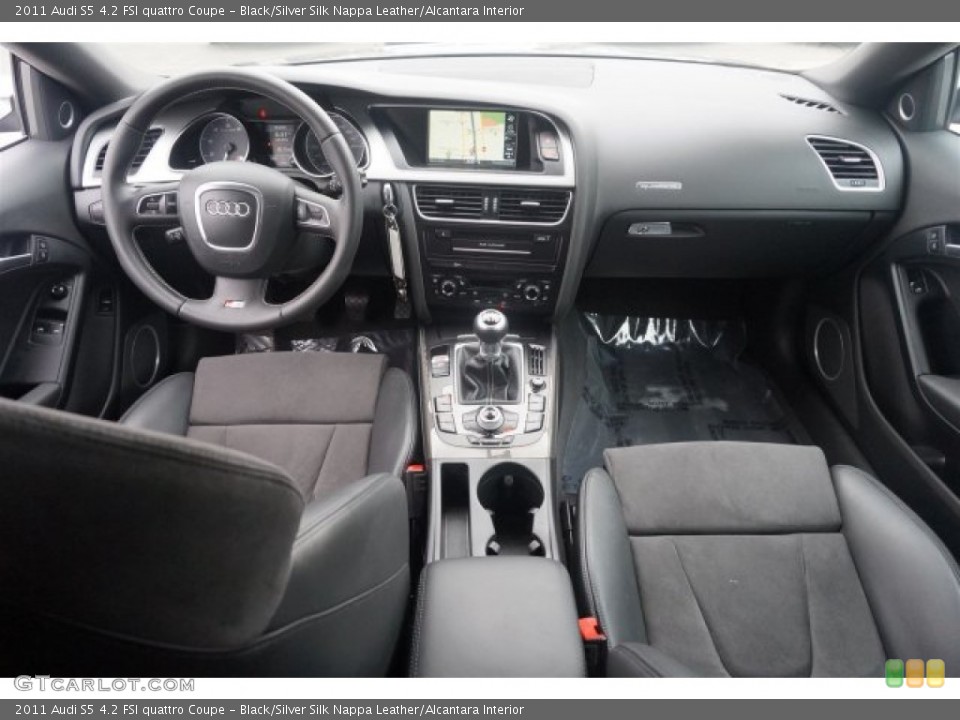 Black/Silver Silk Nappa Leather/Alcantara Interior Dashboard for the 2011 Audi S5 4.2 FSI quattro Coupe #94857650