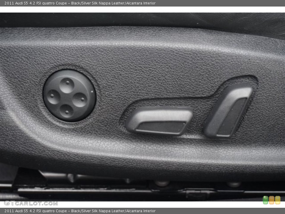 Black/Silver Silk Nappa Leather/Alcantara Interior Controls for the 2011 Audi S5 4.2 FSI quattro Coupe #94857732