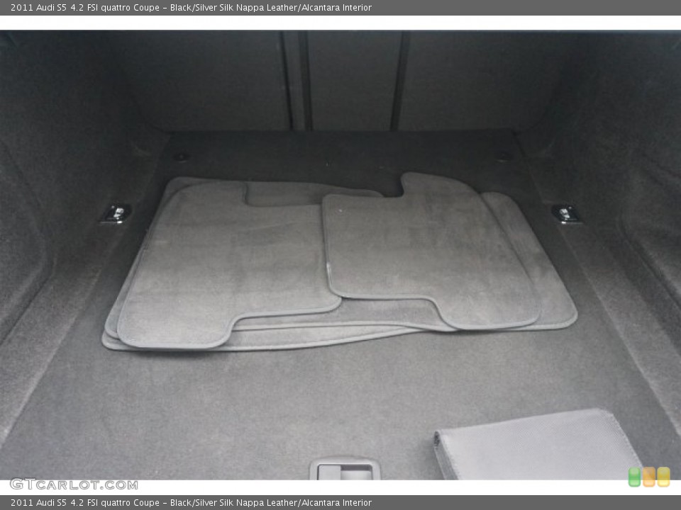 Black/Silver Silk Nappa Leather/Alcantara Interior Trunk for the 2011 Audi S5 4.2 FSI quattro Coupe #94857788