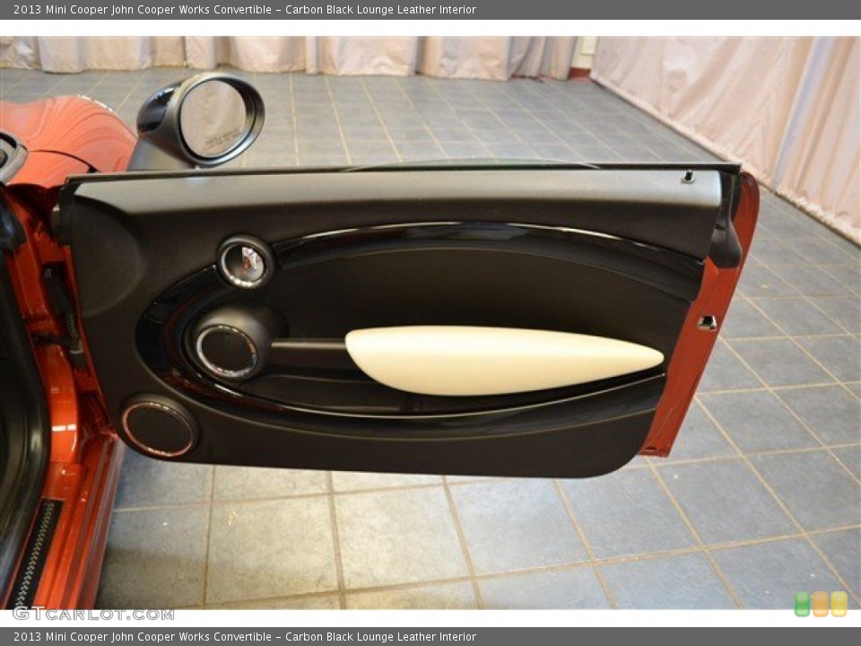 Carbon Black Lounge Leather Interior Door Panel for the 2013 Mini Cooper John Cooper Works Convertible #94859189